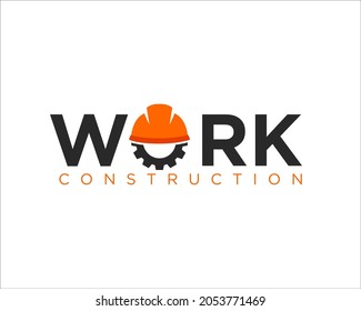 diseños de logotipo de construcción de trabajadores para el contratista o servicio de empleo