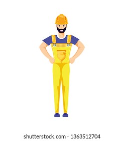 worker construction man avatar character