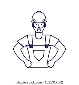 worker construction man avatar character
