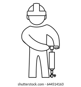 worker construction silhouette