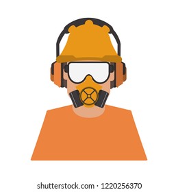 Worker with construction tools