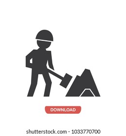 Worker of construction vector icon