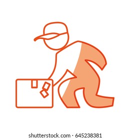 worker deliver silhouette