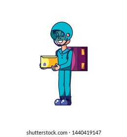 worker delivery service with envelope