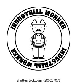 worker design over white background vector illustration