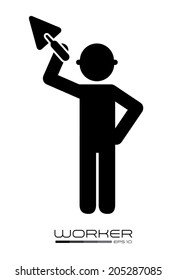 worker design over white background vector illustration