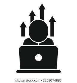 Worker development icon simple vector. Sustainable development. Eco agenda