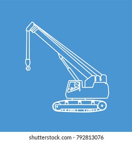 Worker driving a crane, vector illustration design. Construction characters collection.