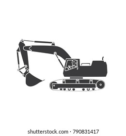Worker driving an excavator, vector illustration design. Construction characters collection.