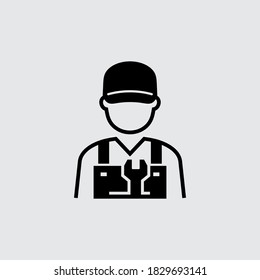 Worker Engineer Technician Mechanic Avatar Vector Icon