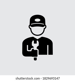 Worker Engineer Technician Mechanic Avatar Vector Icon