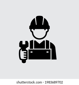 Worker Engineer Technician Mechanic Avatar Vector Icon