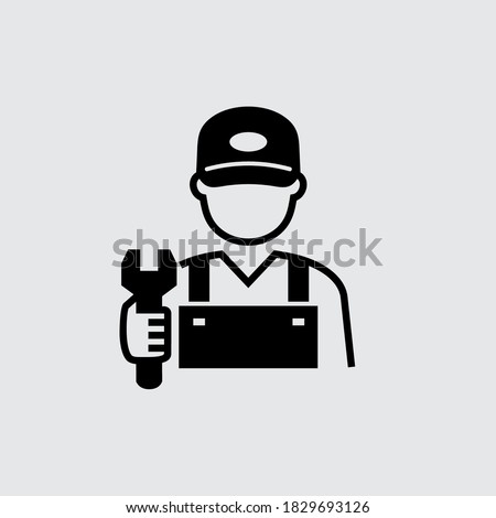 Worker Engineer Technician Mechanic Avatar Vector Icon