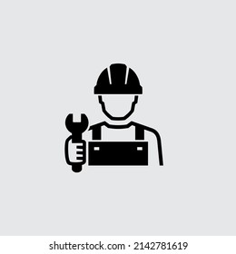 Worker Engineer Technician With Wrench Avatar Vector Icon