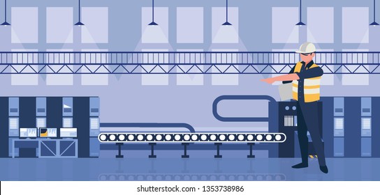 worker in factory workplace