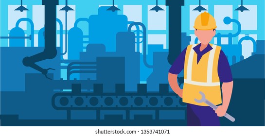 worker in factory workplace