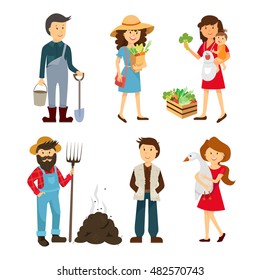 worker farm, farmer. vector