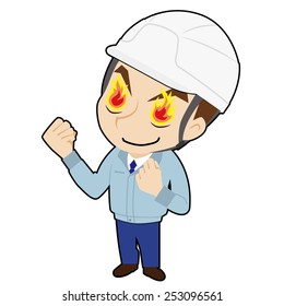 worker with the fighting spirit