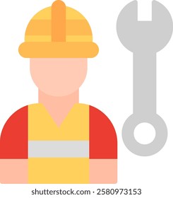 Worker Flat Illustration Vector Design