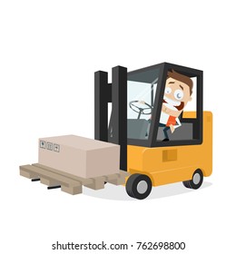 Forklift Comic High Res Stock Images Shutterstock