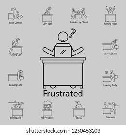 worker frustrated icon. Detailed set of People in the work icons. Premium graphic design. One of the collection icons for websites, web design, mobile app