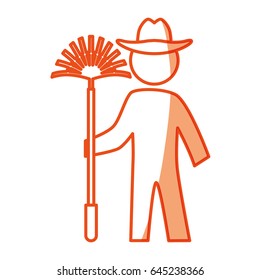 worker gardener pictogram