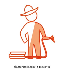 worker gardener pictogram