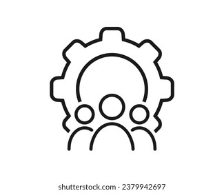 Trabajar con el icono de engranaje. vector de ilustración
