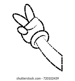 Worker glove cartoon