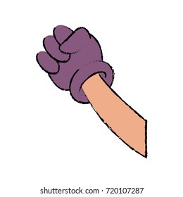 Worker glove cartoon