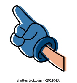 Worker glove cartoon