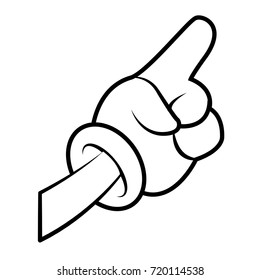 Worker glove cartoon