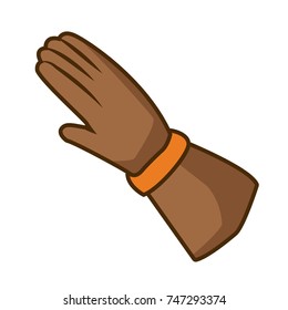 Worker glove isolated