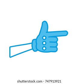 Worker glove isolated