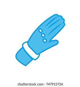 Worker glove isolated