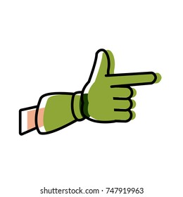Worker glove isolated