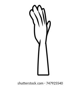 Worker glove isolated