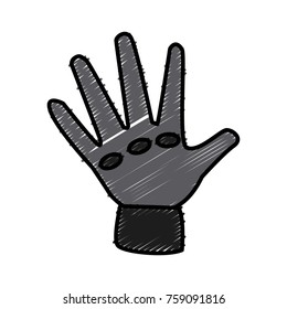 Worker glove isolated icon vector illustration graphic design