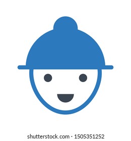 worker glyph color vector icon