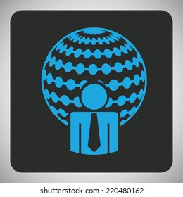 worker graphic design , vector illustration
