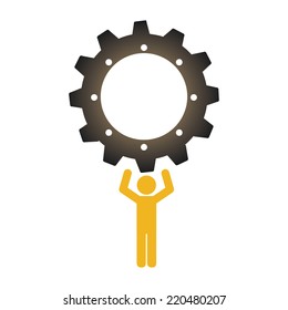 worker graphic design , vector illustration