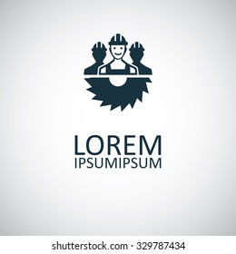 worker group icon, on white background
