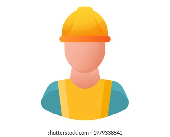 worker handyman single isolated icon with smooth style
