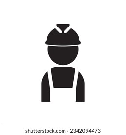 ArbeiterInnen auf Harthut-Symbol, Vektorgrafik-Symbol