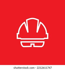 Worker Hat Icon, Miner Hat Graphic Resource Template, Vector Illustration.