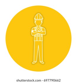 worker with helmet avatar