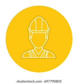 worker with helmet avatar