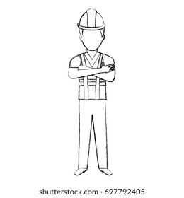 worker with helmet avatar
