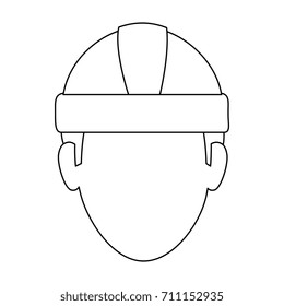worker with helmet avatar