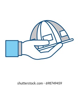 Worker helmet cartoon